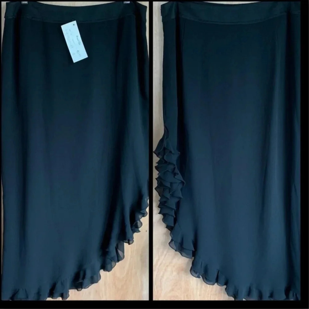 **NEW JS Collections Side Split Ruffle Skirt